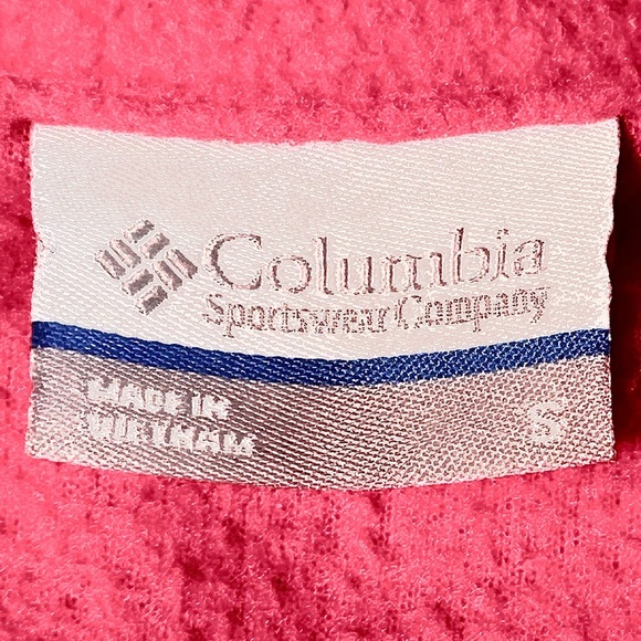 Columbia Fleece Jacket Women’s Pink 2 pocket & Waist‎ Tighten Elastic - Picture 3 of 5
